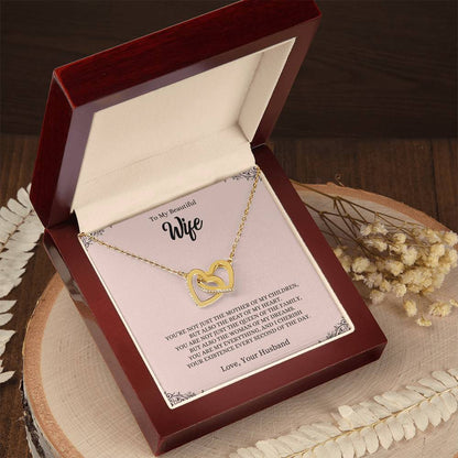 To My Beautiful Wife | Interlocking Hearts necklace