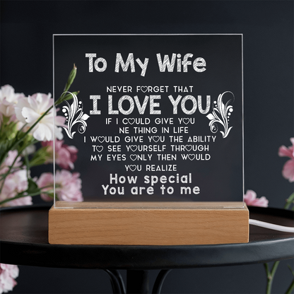 To My Wife | Square Acrylic Plaque