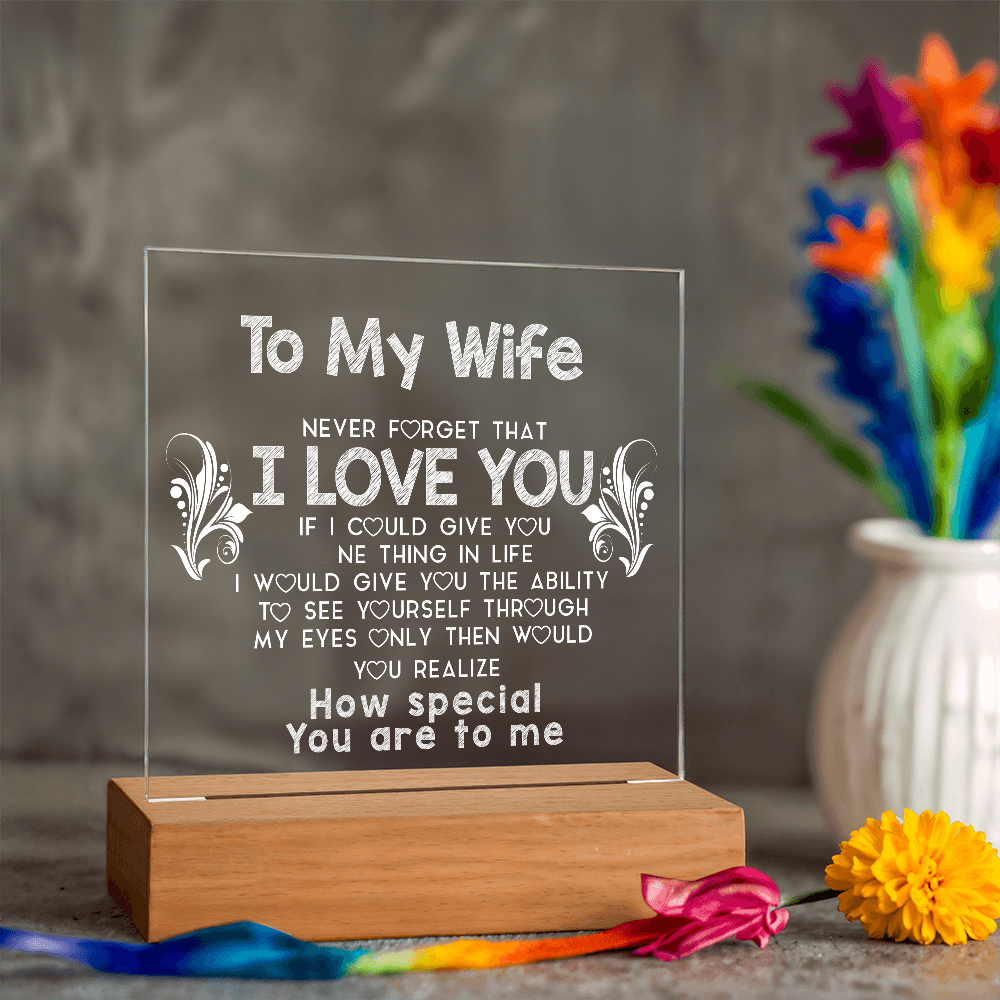 To My Wife | Square Acrylic Plaque