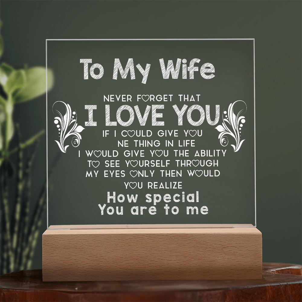 To My Wife | Square Acrylic Plaque